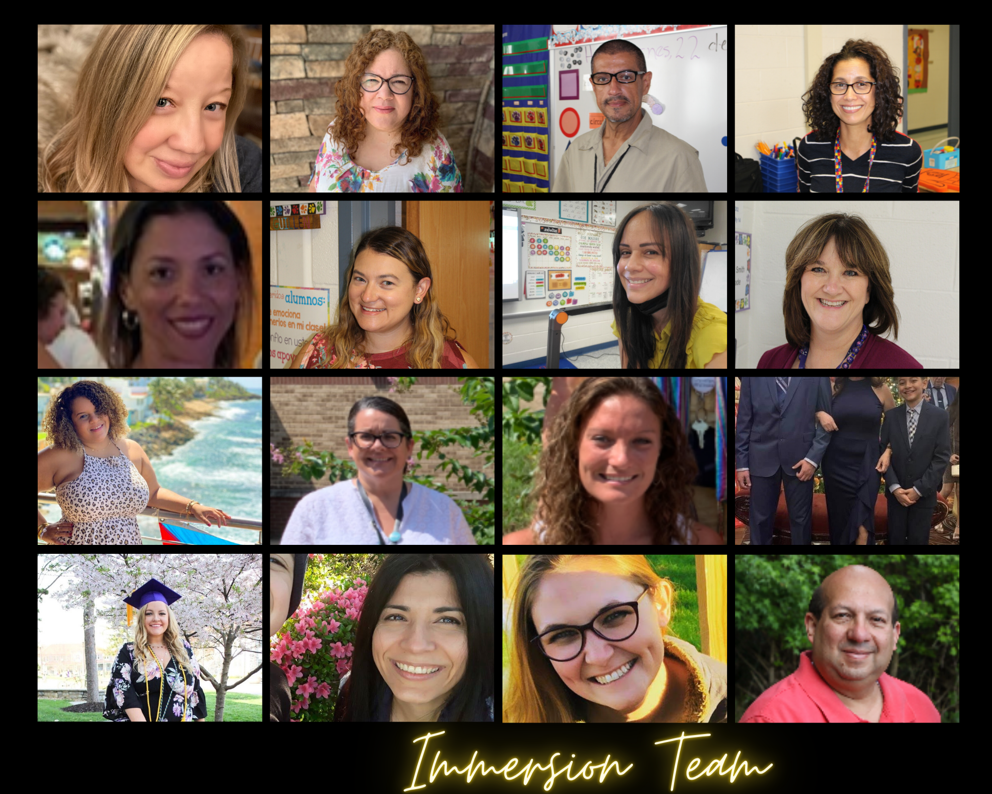Collage of the immersion team